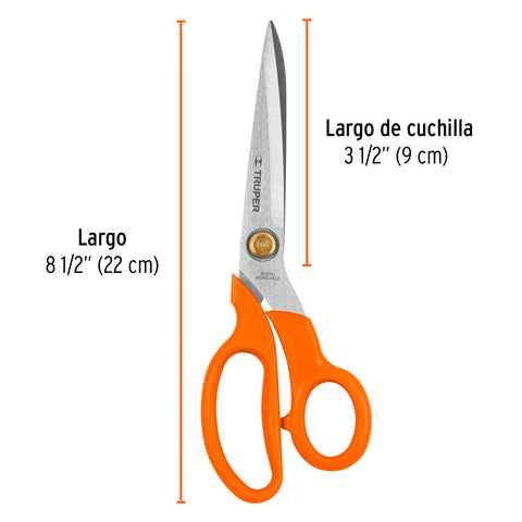 Tijera 8-1/2' de acero inoxidable para costura, TRUPER | TICO-8 | 18494