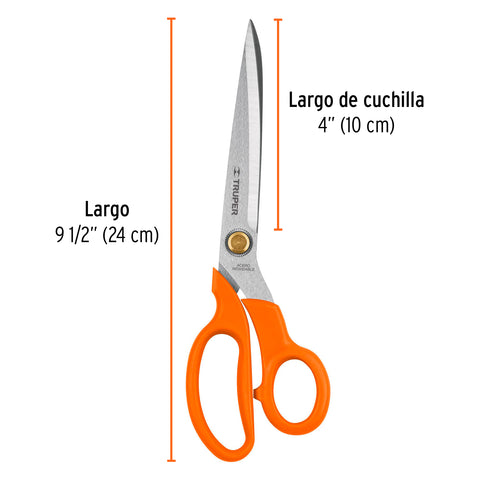 Tijera 9-1/2' de acero inoxidable para costura, TRUPER | TICO-9 | 18495