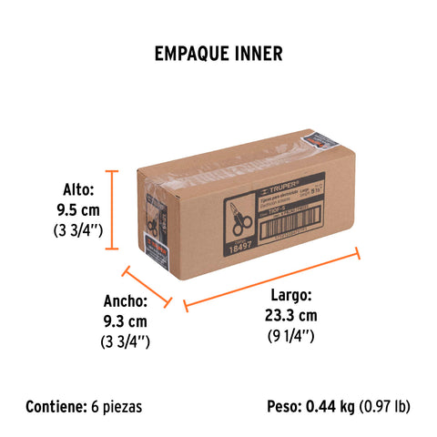 Tijera 5-1/2' de acero inoxidable para electricista, TRUPER | TIOF-5 | 18497