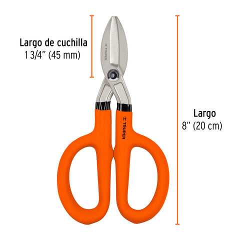 Tijera para hojalatero 8', Truper | TH-8 | 18500