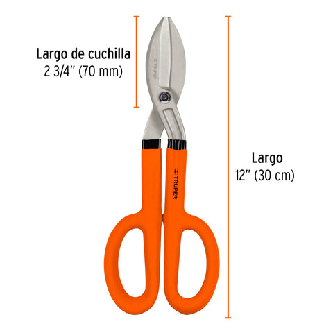 Tijera para hojalatero 12', Truper | TH-12 | 18502