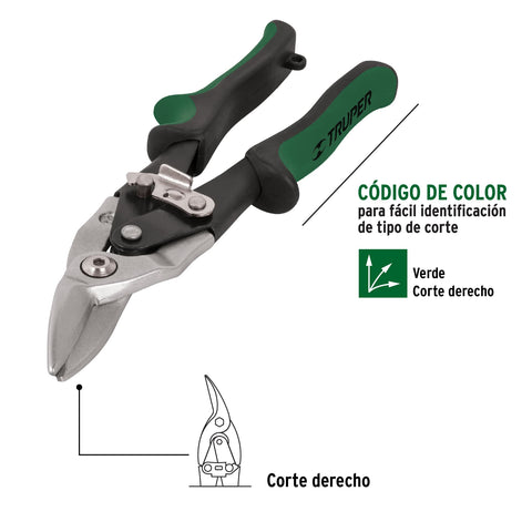 Tijera de aviación 10' corte derecho, Truper | TAV-D | 18535