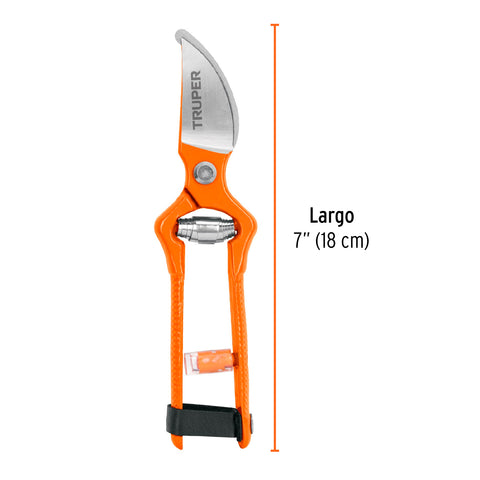 Tijera para poda 7' forjada cuchilla de paso, Truper | T-570 | 18541