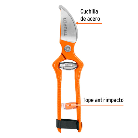 Tijera para poda 7' forjada cuchilla de paso, Truper | T-570 | 18541