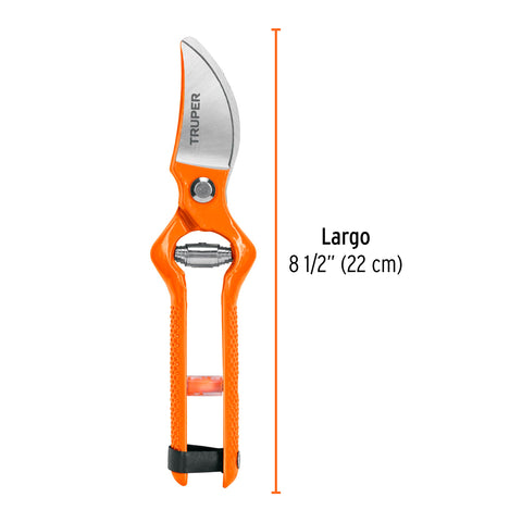 Tijera para poda 8-1/2' forjada cuchilla de paso, Truper | T-585 | 18543