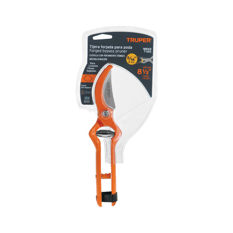 Tijera para poda 8-1/2' forjada cuchilla de paso, Truper | T-585 | 18543