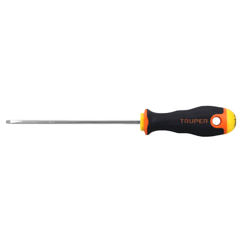 Desarmador cabinet 1/8' x 4-1/2' mango Comfort Grip, Truper | DG-1/8X4-1/2B | 18549