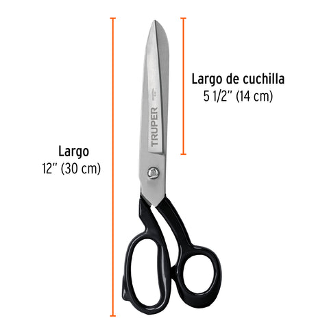Tijera 12' industrial para sastre, TRUPER | TI-12 | 18552