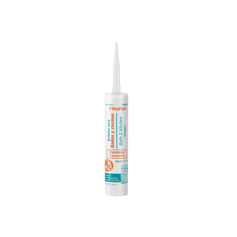 Sellador translúcido para baños y cocinas, 280 ml, Truper | SIL-100BCT | 18565
