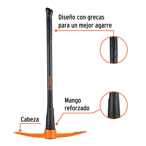 Pico-pico 5 lb, mango fibra de vidrio 36', Truper | PP-5M | 18649