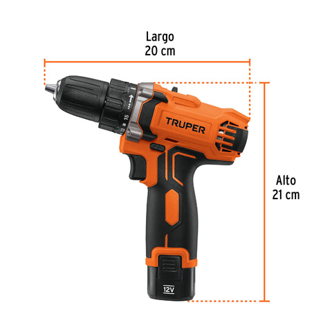 Taladro compacto 3/8', 12V, PRO | TALI-12AC | 18653