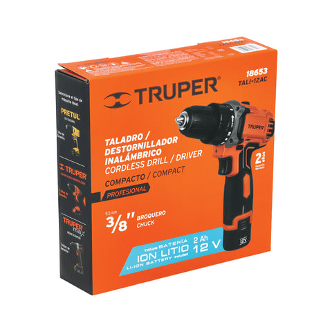 Taladro compacto 3/8', 12V, PRO | TALI-12AC | 18653