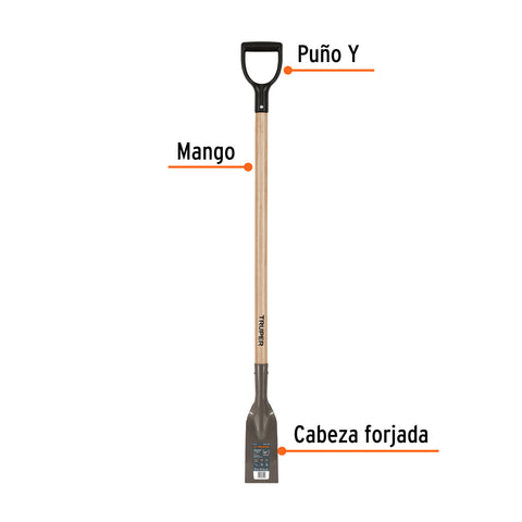 Raspador forjado de 4', puño 'Y', mango de 42', Truper | SCR-4D | 18658
