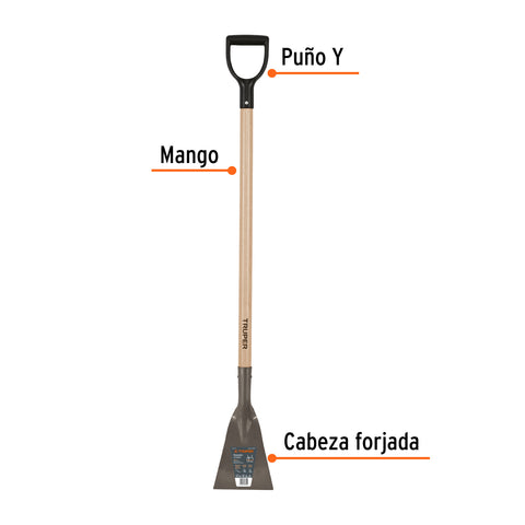 Raspador forjado de 7', puño 'Y', mango de 42', Truper | SCR-7D | 18660