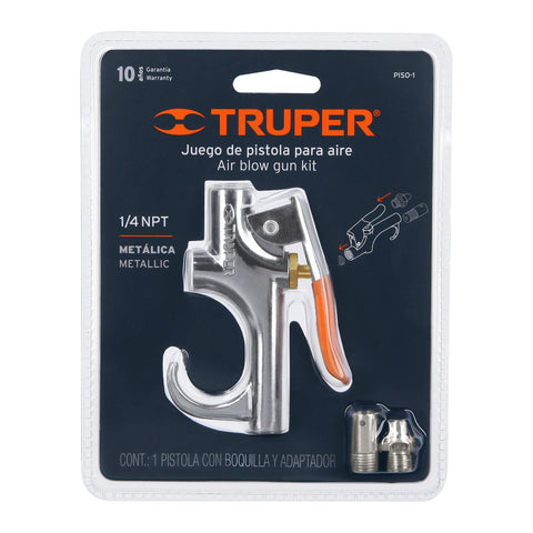 Pistola metálica para sopletear, cuerda 1/4' NPT, TRUPER | PISO-1 | 19023