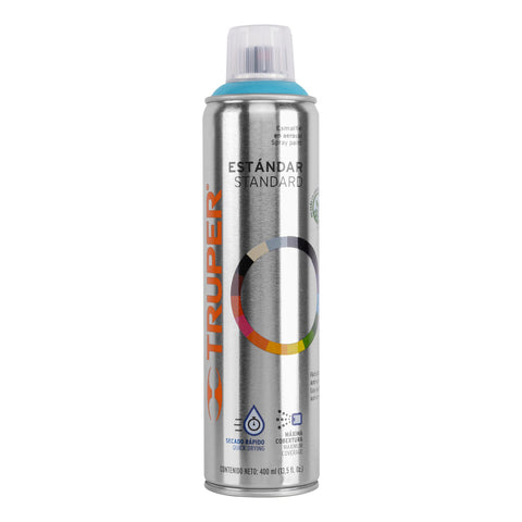 Pintura en aerosol, azul, bote esbelto, 400 ml, Truper | PA-AZ | 19039