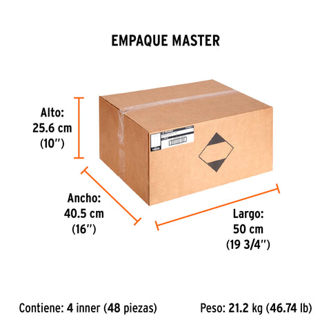 Pintura en aerosol, rojo, bote esbelto, 400 ml, Truper | PA-RO | 19040