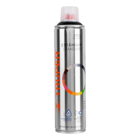 Pintura en aerosol, negro satín, bote esbelto, 400 ml | PA-NS | 19054