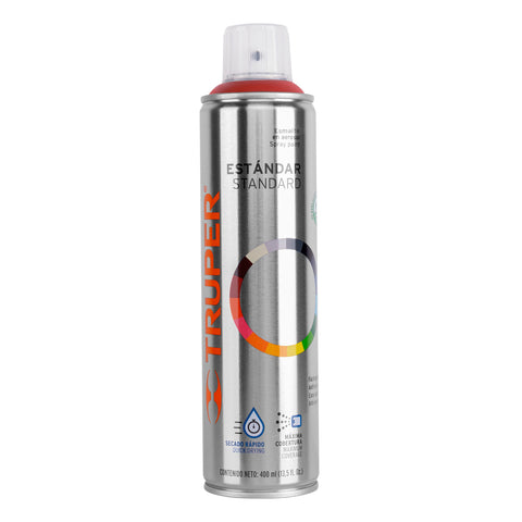 Pintura en aerosol, rojo primario, bote esbelto, 400ml | PAP-RO | 19055