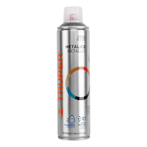 Pintura en aerosol, plata metálico, bote esbelto, 400 ml | PAM-PL | 19059
