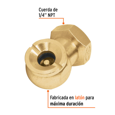 Cabeza infladora de llantas, conexión hembra 1/4' NPT,TRUPER | BOCH-HEM-1/4 | 19088