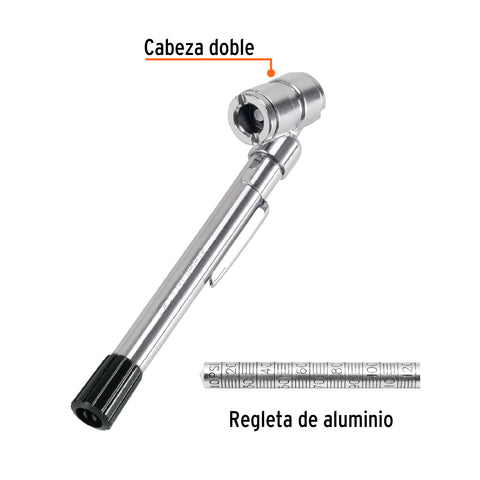 Calibrador de presión 50 psi cabeza doble, Truper | MEA-50D | 19098