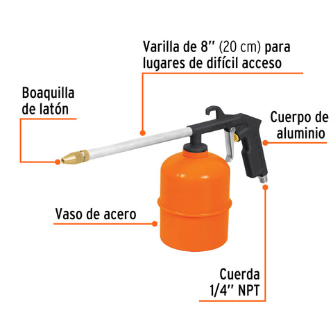 Pistola de aluminio para limpieza de motores, TRUPER | PILI-697 | 19236