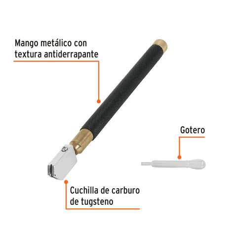 Cortador de vidrio 6' con depósito de aceite, Truper Expert | CV-5DX | 19605