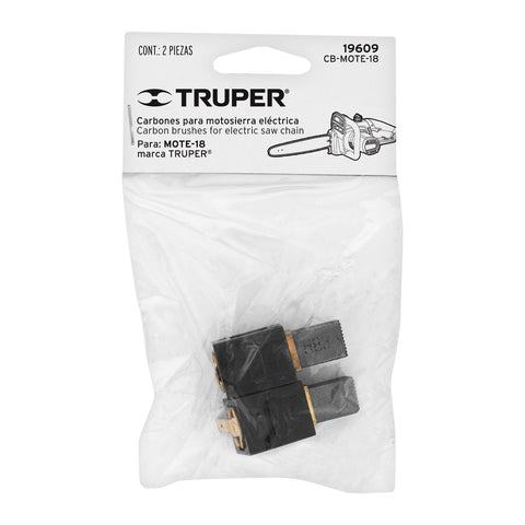 Bolsa con 2 carbones de repuesto para MOTE-18, TRUPER | CB-MOTE-18 | 19609