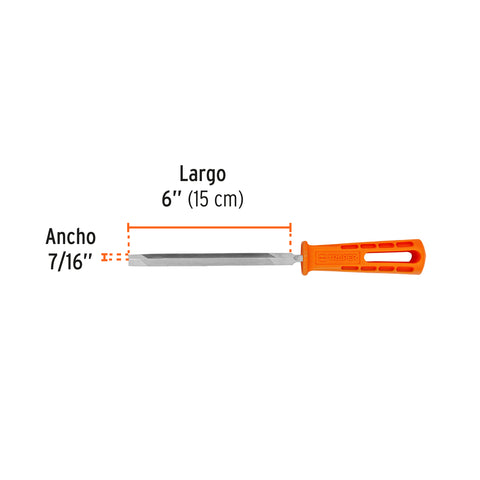 Lima triángulo pesado 6', 34 dpp, con mango, TRUPER | LTP-6M | 19679