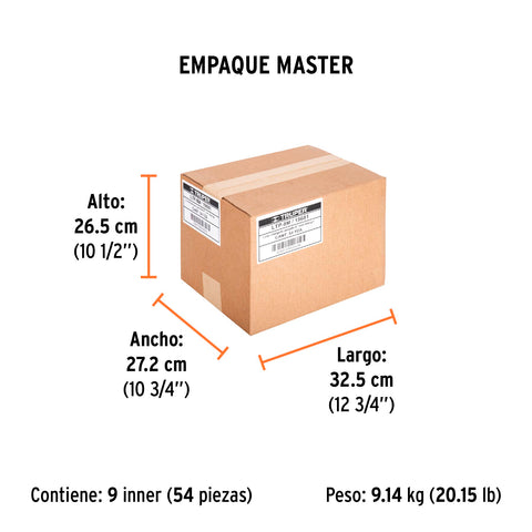 Lima triángulo pesado 8', 34 dpp, con mango, TRUPER | LTP-8M | 19681