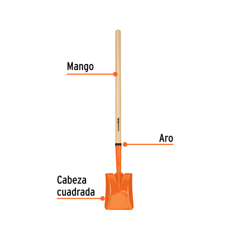 Pala cuadrada para niños con mango de 30', Truper | PCL-KID | 19712