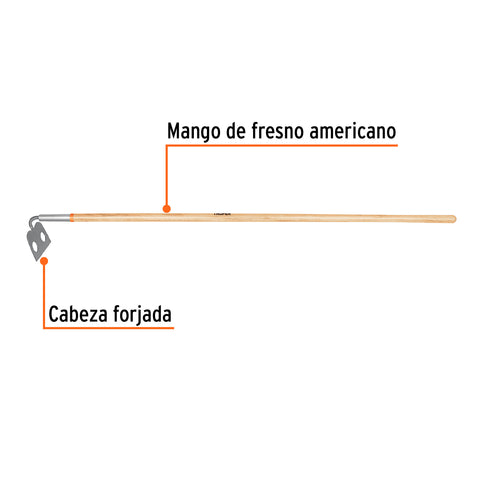 Azadón mezclero, cabeza forjada 7', mango de 60', TRUPER | ATM-7 | 19740