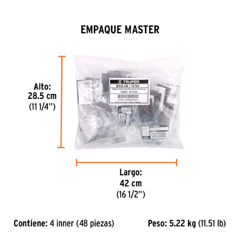 Juego de 2 baleros para carretillas EXPERT, TRUPER y PRETUL | BAS-2B | 19784