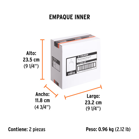 Vaso aluminio de repuesto para PIPI-330, TRUPER | VASO-330 | 19916