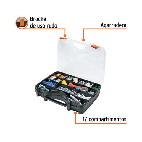 Organizador 17' reforzado con 17 compartimentos, Truper | ORG-17X | 19939