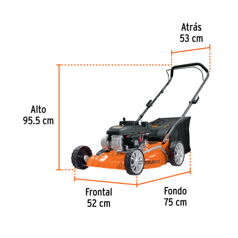 Podadora con motor a gasolina de 4 HP, 18' de corte, Truper | P-418 | 19966