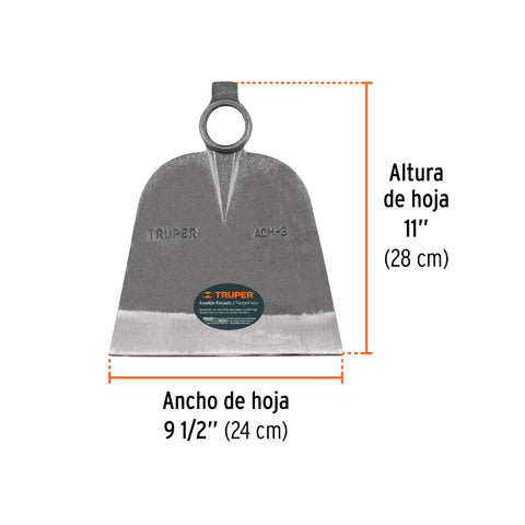 Azadón oreja y martillo No. 3 de 3.3 lb, sin mango, TRUPER | AOM-3 | 19981