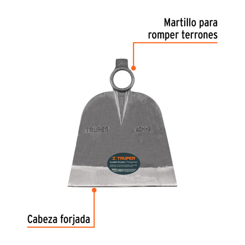 Azadón oreja y martillo No. 3 de 3.3 lb, sin mango, TRUPER | AOM-3 | 19981