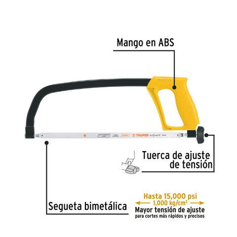 Arco 12' de solera para segueta, Pretul | APS-12 | 20017