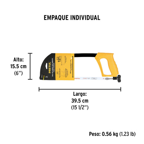 Arco 12' de solera para segueta, Pretul | APS-12 | 20017