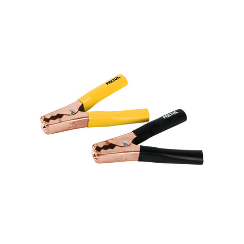 Caballete con 2 caimanes para cables pasa corriente, Pretul | CAIMAN-P | 20123