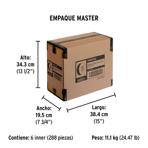 Cinta de aislar de 9 m x 19 mm, negra, Pretul | M-22P | 20521