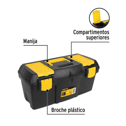 Caja para herramienta de 19' con compartimentos, Pretul | CHP-19CP | 20604