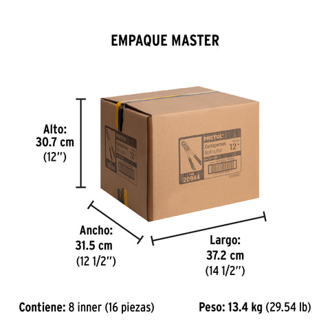 Cortapernos 12', mango tubular, PRETUL | CP-12P | 20944