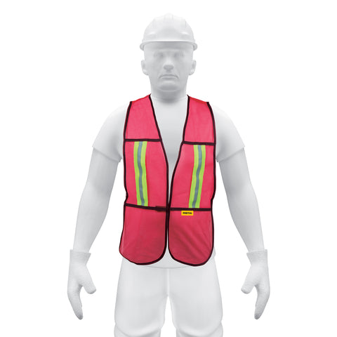 Chaleco de seguridad con cintas reflejantes, rojo, Pretul | CHS-200R | 21028