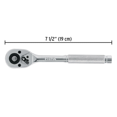 Matraca cuadro 3/8' cabeza de pera liberación rápida, Pretul | M-3852PB | 21161