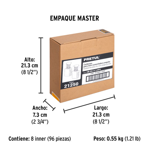 Bolsa con 2 carbones de repuesto para ESMA-4-1/2P4, PRETUL | CB-ES-4-1/2P4 | 21250