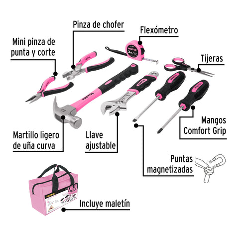Juego de 8 herramientas caseras para dama, Pretul | SET-MA8 | 21251