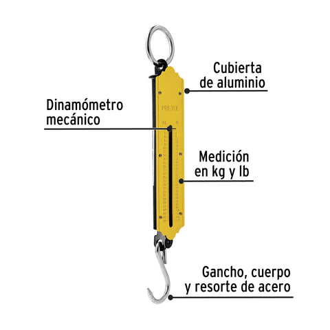 Báscula capacidad 50 kg romana de resorte, Pretul | BAS-50P | 21254